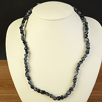 Necklace 50cm obsidian flake troml 8mm