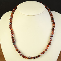 Ball Necklace 45cm Agate 6mm Ag Opening