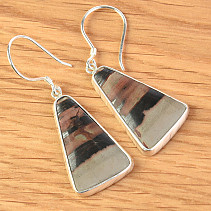 Earrings jasper from Mexico silver Ag 925/1000 6g