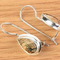 Earrings drop jasper image Ag 925/1000 3,6g