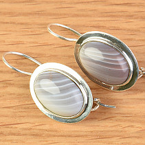 Earrings agate in silver Ag 925/1000 3,4g