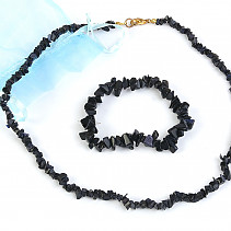 Jewelry gift set avanturine synt. necklace 45cm, bracelet