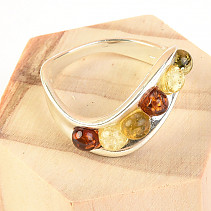 Ring amber ball (Ag 925/1000)