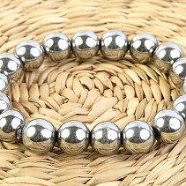 Ball hematite bracelet plated 12mm