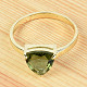 Vltavín gold ring standard cut 14K Au 585/1000