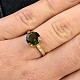 Prsten vltavín standard brus zlato Au 585/1000 2,64g vel.55