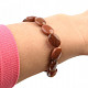 Synthetic aventurine bracelet ovals 14x10mm