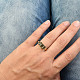 Moldavite gold ring size 57 Au 585/1000 14K 3,37g