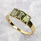 Moldavite gold ring size 57 Au 585/1000 14K 3,37g