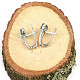 Topaz and zircons oval earrings Ag 925/1000 standard cut
