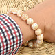 Seashell with mother of pearl ball bracelet 10mm