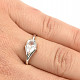 Ring with rosary cut drop 8x6mm Ag 925/1000 + Rh