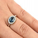 Ring kyanite disten + zircons cut size 56 Ag 925/1000 (2,4g)