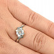 Ring with white topaz Ag 925/1000 + Rh standard cut