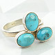 Turquoise ring silver Ag 925/1000