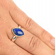 Prsten lapis lazuli slza Ag 925/1000