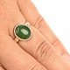 Jadeite ring smooth Ag 925/1000