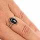 Oválný turmalín prsten Ag 925/1000 stříbro