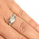 Prsten s bílým topasem Ag 925/1000
