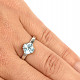 Prsten s broušeným světle modrým topazem Ag 925/1000+Rh