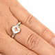 Broušený růženín prsten Ag 925/1000+Rh