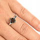 Záhněda broušený prsten Ag 925/1000+Rh