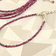 Bracelet made of ruby facet balls Ag 925/1000