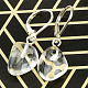 Crystal earrings smooth pebbles Ag 925/1000