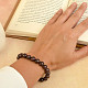 Garnet bracelet smooth beads 9mm