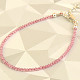 Bracelet pink topaz faceted beads (Ag 925/1000)