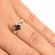 Prsten s broušeným granátem Ag 925/1000