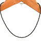 Spinel černý náhrdelník jemné facetované korálky Ag 925/1000