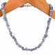 Necklace drummed tanzanite Ag 925/1000 52.1g
