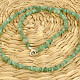 Necklace made of raw emeralds Ag 925/1000