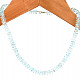 Topaz blue cut necklace Ag 925/1000 53.5g