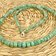 Emerald necklace cut Ag 925/1000 18.1g