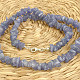 Irregular Tanzanite Gemstone Necklace Ag 925/1000 47g