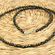 Spinel black necklace fine faceted beads Ag 925/1000