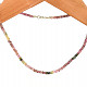 Necklace tourmaline colored faceted Ag 925/1000
