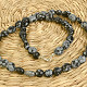 Obsidián vločkový náhrdelník oblázky Ag 925/1000