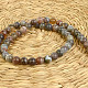 Necklace agate beads Ag 925/1000