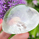 Smooth crystal heart in the hand 6.6 cm