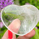 Delicate transparent crystal heart 5.8 cm