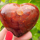 Karneolové srdce tmavé 138 gramů