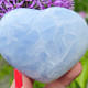 Light blue calcite heart 219 grams