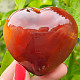 Heart of orange-red carnelian 185 grams