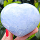 Heart in the palm of blue calcite (7.3cm)