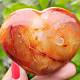 Orange-red carnelian heart 173 grams