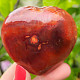 Carnelian heart in the hand 165 grams