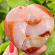 Light carnelian heart 7.0 cm high